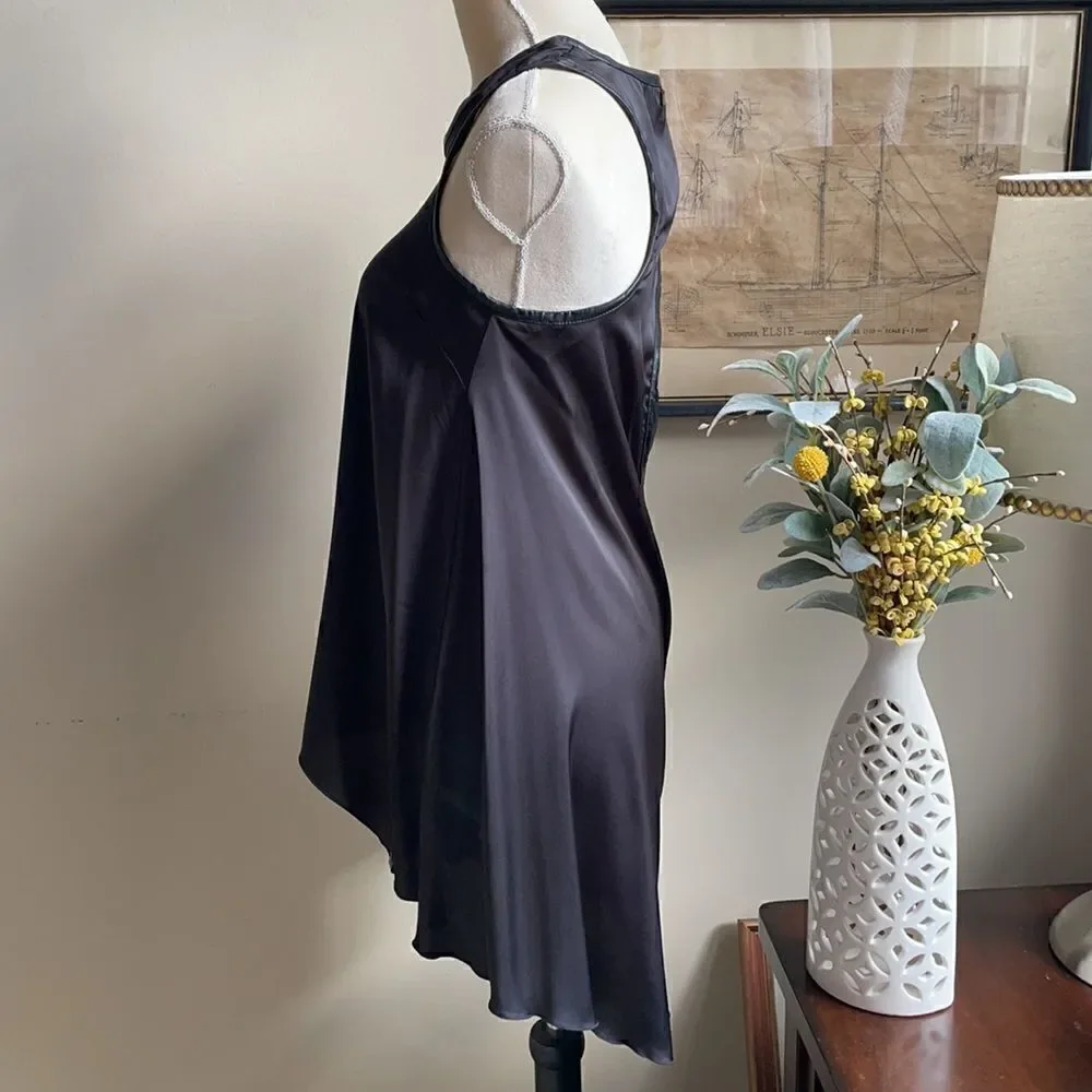 RUDSAK Black Hi/Low Silky Sleeveless Blouse w/Open Back (Size: Small) - Picture 13 of 14